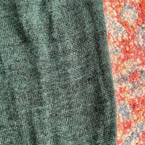 GAP forest green merino wool crewneck cardigan - Picture 4 of 4